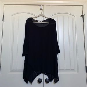Cato XL Tunic shear sweater Flare with bottom lace